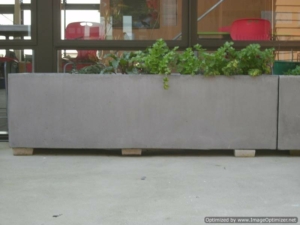 Concrete trough planters